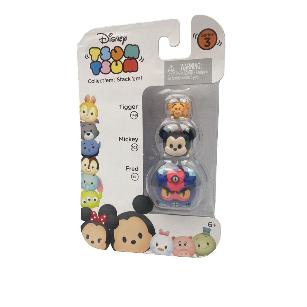 Disney Tsum Tsum Series 3 Stackable Figures Tigger Mickey Fred